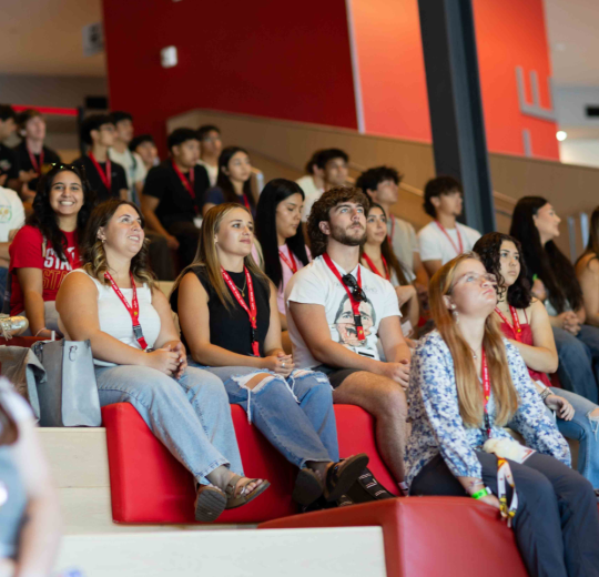Group of students listening to a presentation