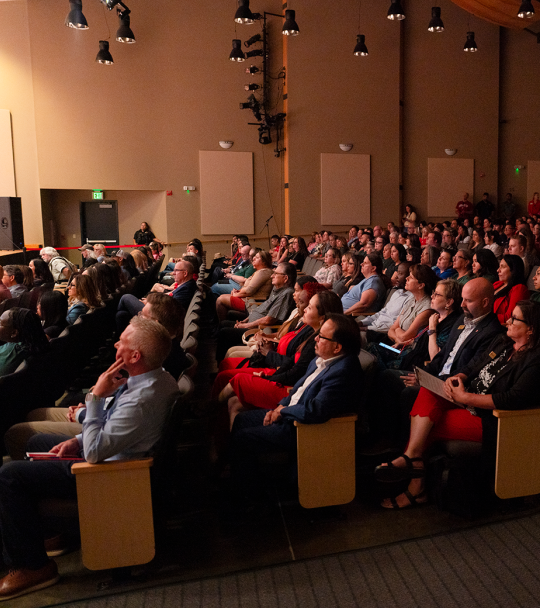 Audience members at the 2025 President's Fall Welcome Address.