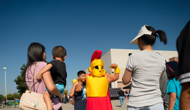 Titus on Reading Day at John H. Pitman High School