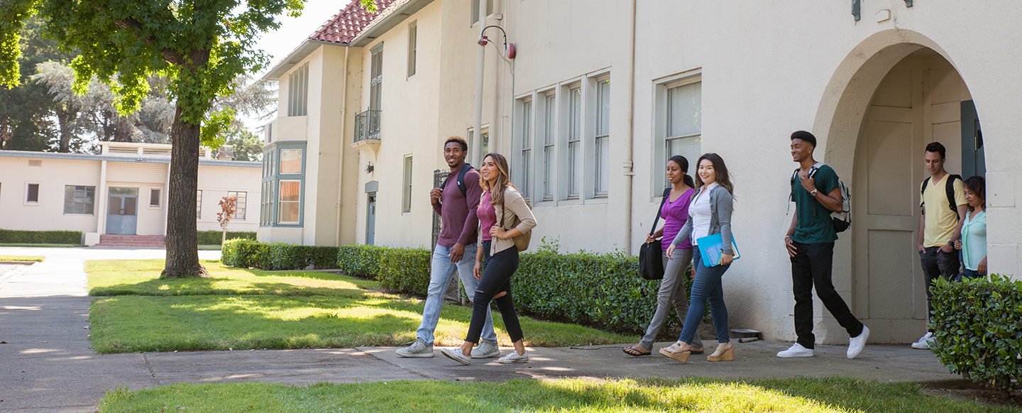 students at Stockton Campus