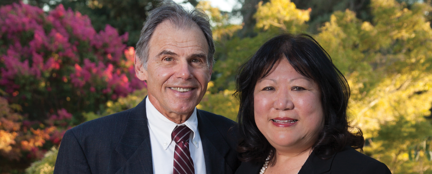 President Junn pictured with her husband, Dr. Allan Greenberg.