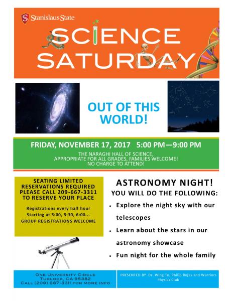 Science Saturday; Out of this world!